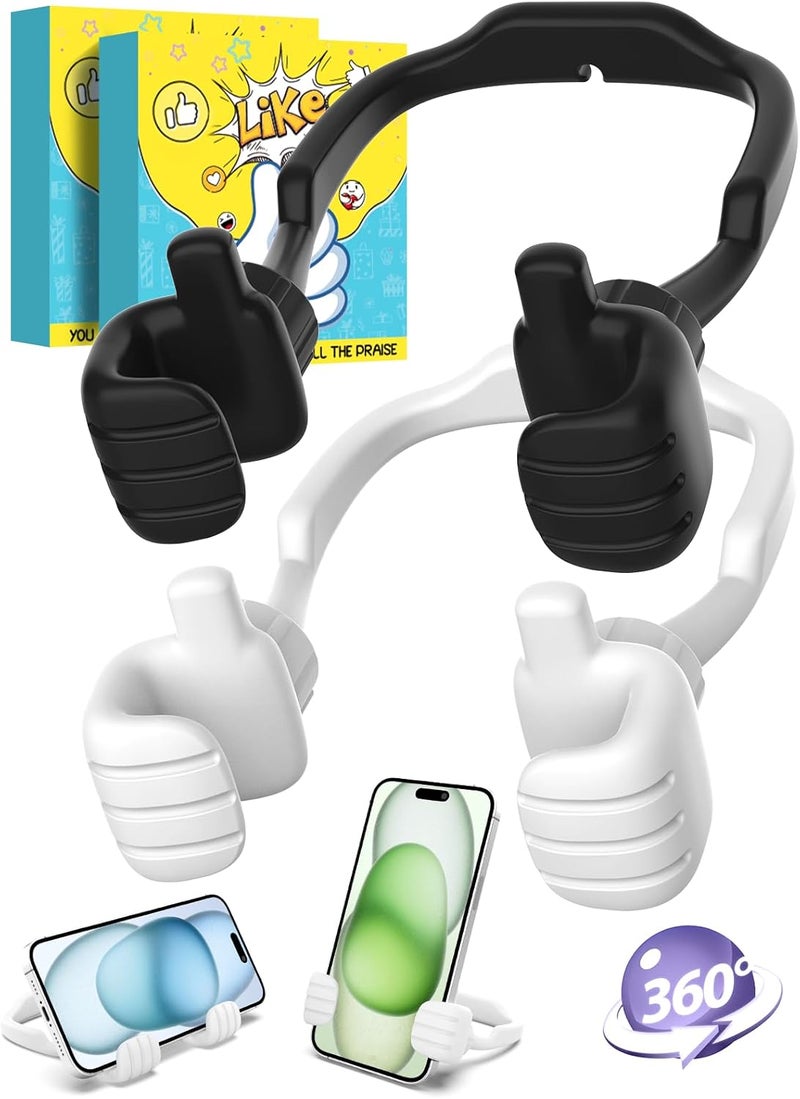 CALDEVER Stocking Stuffers for Teens Boys Girls Adults Cell Phone Stand: Upgrade Adjustable Thumbs Up Lazy Phone Holder for Desk Cool Gadgets Fun Birthday Gifts for Men Women Kids Husband Wife - Image 1